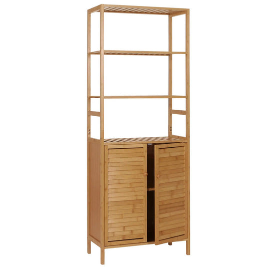 Moric Solid Wood Tall Cabinet Brown