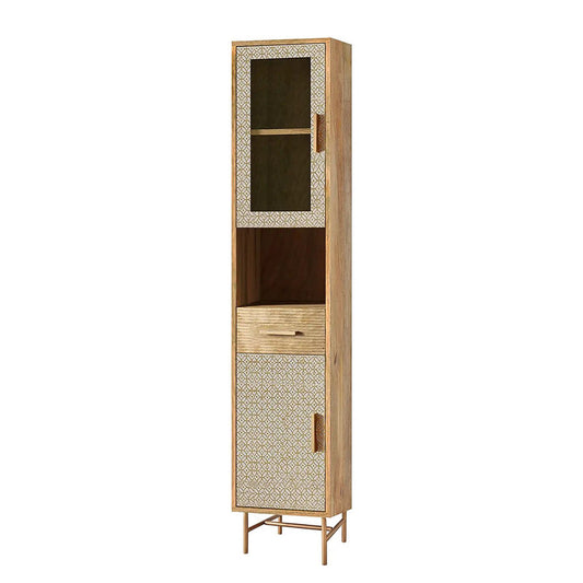 Yasote Solid Wood Tall Cabinet