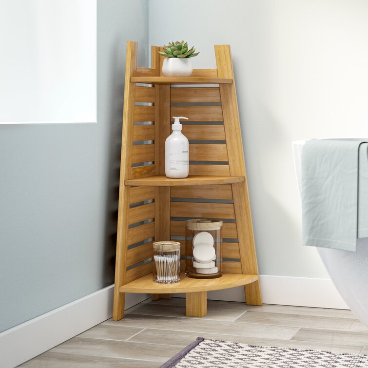 Ayden Solid Wood Freestanding Bathroom Shelves